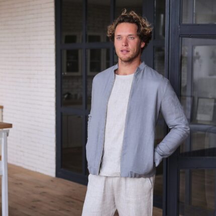 Linen Coat Clean Outline Linen Fabric for Men Tailored Silhouette Warm Weather Styling